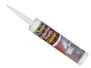 Everbuild Weather and Waterproof Window and Door Frame Acrylic Sealant, White, 290 ml (Pack of 12)