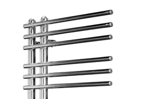 Right Radiators 1250x500 mm Round Designer Ladder Rads Heated Towel Rail Radiator Chrome