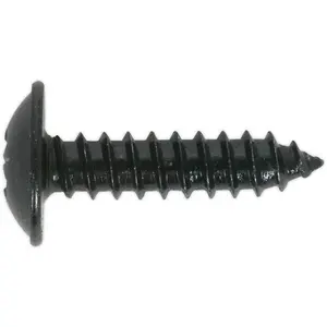 Bulk 100 Pack of 4.8 x 13mm Black Self Tapping Screws with Flanged Pozi Head