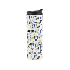 Landscaper Travel Mug - Novelty Trades Gift Gardener Stainless Steel Vacuum-Sealed Double-Walled Hot/Cold Drinks Travel Flask