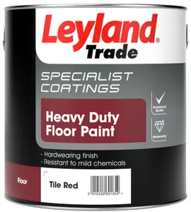 Leyland Trade Heavy Duty Floor Paint  - 2.5 Litre - Tile Red