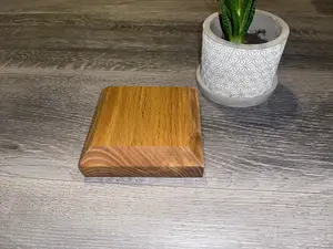 Plant Pot Base / Coaster Solid Oak 125mm x 125mm x 35mm