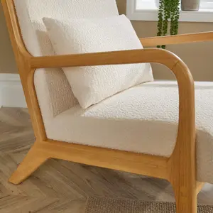 Home Source Boucle Nova Armchair Cream