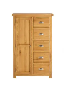 Birlea Woburn 1 Door 5 Drawer Wardrobe Oak