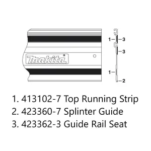 Makita 423360-7 3m Guide Rail Splinter Guard Role for DSP600 SP6000 Plunge Saw