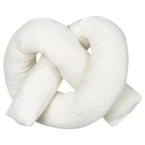 Throw Cushion GLADIOLUS Faux Fur 172 x 14 cm Solid Off-White