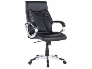 Executive Chair Faux Leather Black TRIUMPH