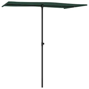 Berkfield Outdoor Parasol with Aluminium Pole 180x130 cm Green