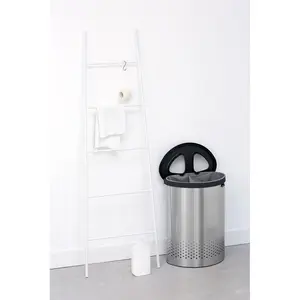 Brabantia 55 Litre Selector Laundry Bin Matt Steel/Dark Grey