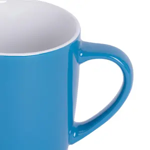 Argon Tableware - Coloured Coffee Mugs - 350ml - Pack of 6 - Blue