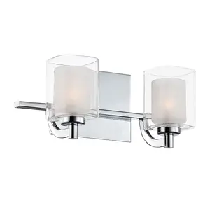 Elstead Quoizel Kolt Wall Lamp Polished Chrome, IP44