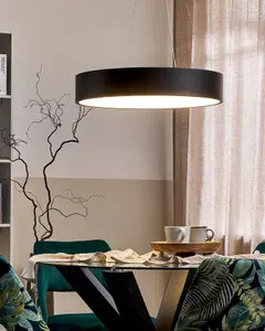 Metal LED Pendant Lamp Black LENYA