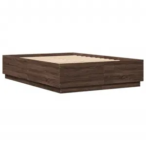 Berkfield Bed Frame without Mattress Brown Oak 150x200 cm King Size