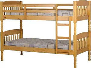 ALBANY 3FT PINE WOOD BUNK BED FRAME SPLITS IN TWO BEDS