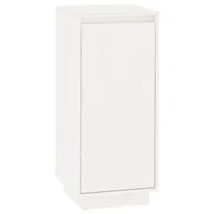 Shoe Cabinet White 35x35x80 cm Solid Wood Pine