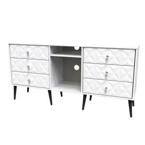 Toledo 6 Drawer Sideboard in White Matt (Ready Assembled)