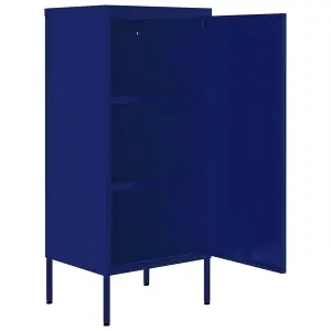 Berkfield Storage Cabinet Navy Blue 42.5x35x101.5 cm Steel