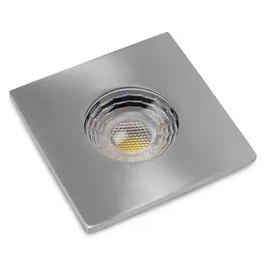 10 PACK - Brushed Chrome GU10 Square Fire Rated Downlight - IP65 - SE Home