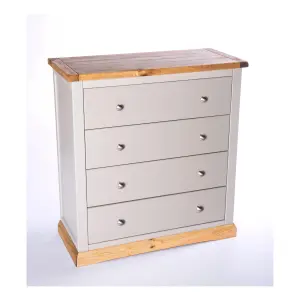 Bomporto 4 Drawer Chest of Drawers Chrome Knob