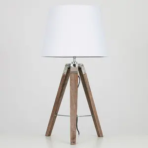 Bella Vista Wood Tripod Lamp (Set of 2) White / No