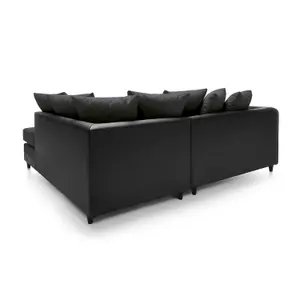 Dylan Corner Sofa Right Facing in Black