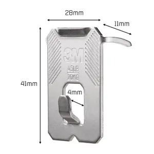 3M Claw Drywall Picture hanger (H)41mm (W)28mm, Pack of 2