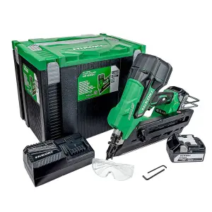 HiKOKI (Hitachi) HiKOKI NR1890DC 18v Brushless First Fix 90mm Framing Nailer inc 2x 5.0Ah Batts