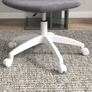 Vinsetto Desk Chair, Height Adjustable Mesh Office Chair with Wheels, Grey