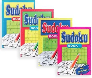 Set Of 4 Sudoku Puzzles Pocket Books A5 Size Maths Travel Game