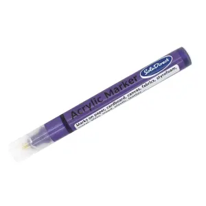 Acrylic Paint Marker Pen Permanent for Stone Leather Fabric Plastic (Violet)