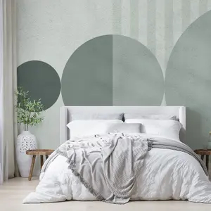 Bauhaus Green Wallpaper Mural - Peel & Stick Wallpaper - Size Large (500 x 265 cm)