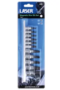 Laser Tools 8898 Magnetic Torx / Star Bit Set 11pc