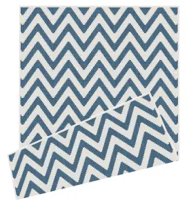 Duo Weave Collection Outdoor Rugs in Zigzag Design