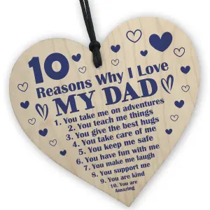 Red Ocean Dad Gifts From Daughter Son 10 Reasons Why I Love MY DAD Sign Fathers Day Gift Dad Birthday Gift