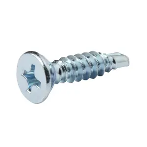 Diall Phillips Countersunk Zinc-plated Carbon steel (C1022) Self-drilling screw (Dia)4.2mm (L)19mm, Pack of 25