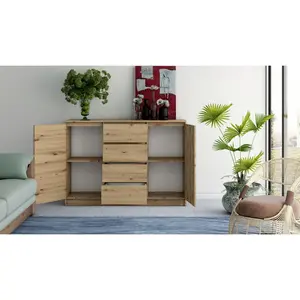 Tian 4 Drawer Combi Chest Oak Artisan