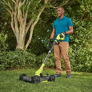 Ryobi ONE+ 30cm 3-in-1 Trimmer Mower 18V RY18LMC30A-0 - (Tool Only) NO BATTERY & CHARGER SUPPLIED