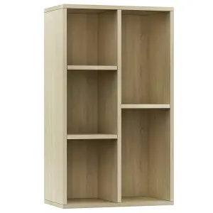 Berkfield Book Cabinet/Sideboard Sonoma Oak 50x25x80 cm Engineered Wood