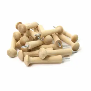 Oakcrafts - Birch Shaker Peg - Screw in Version 3.5" / 90mm (Pack of 20)