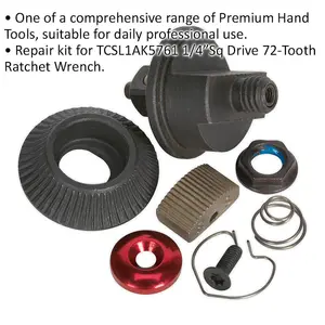 Premium 1/4 Inch Square Drive Repair Kit for 72-Tooth Ratchet Wrench