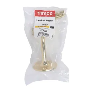 Timco - Handrail Bracket - Polished Brass (Size 64mm - 1 Each)