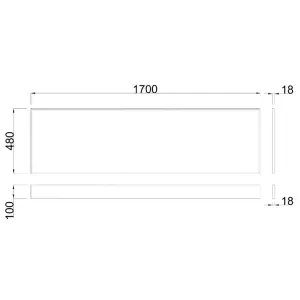 SunDaze Grey 1700mm Moisture Resistant Wooden MDF Front Bath Panel for Bathroom Soaking Bathtub