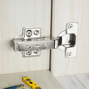 2Pcs 110 Degree Soft Close Hinges for Half Overlay Cabinet Doors with Accessory Kit