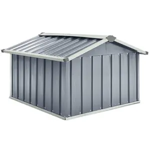 Tuckahoe Garden Robot Lawnmower Shed 92 x 97 x 63 cm Galvanised Steel Grey