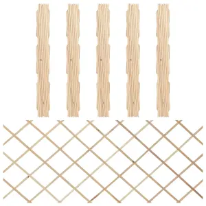 Berkfield Trellis Fences 5 pcs Solid Firwood 180x80 cm