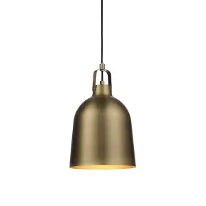 Luminosa Lazenby Dome Ceiling Pendant Antique Brass