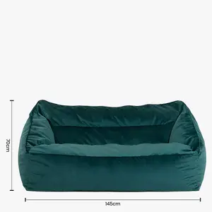 icon Cecilia Bean Bag Sofa Teal Green Giant Velvet Bean Bag Chair