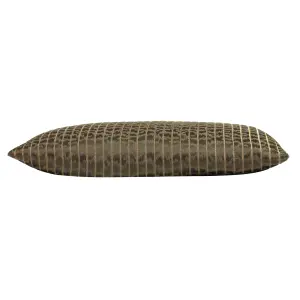 Kai Wrap Charcoal Striped Feather Filled Cushion