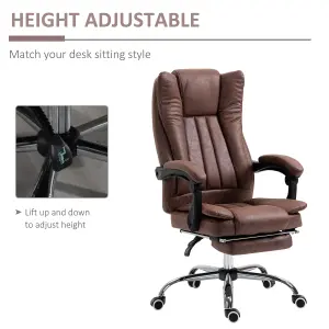 Vinsetto Executive Office Chair Computer Desk Chair for Home w/ Footrest, Brown