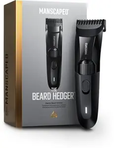 MANSCAPED® The Beard Hedger® Premium Men's Beard Trimmer, 20 Length Adjustable Blade Wheel, Stainless Steel T-Blade For Precision Facial Hair